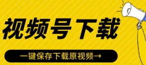 视频号视频下载软件神器：一键保存下载原视频-虚拟货源网